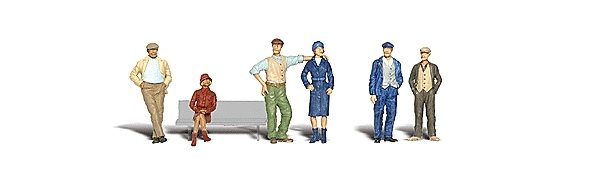 Scenic Accents(R) Figures -- Bystanders pkg(6), HO, Woodland Scenics 1872