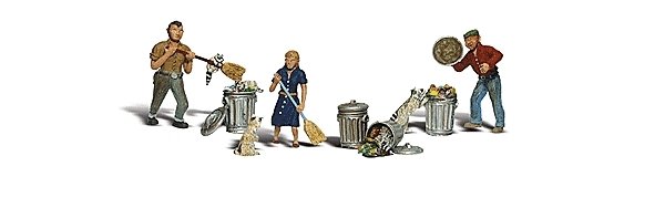 People & Pesky Raccoons - Scenic Accents(R), HO, Woodland Scenics 1875