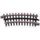 21st Century Track System(TM) Nickel Silver Rail w/Brown Ties - 3-Rail -- 027 Half Curved Section, O Atlas O 6044