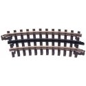 21st Century Track System(TM) Nickel Silver Rail w/Brown Ties - 3-Rail -- 027 Half Curved Section, O Atlas O 6044