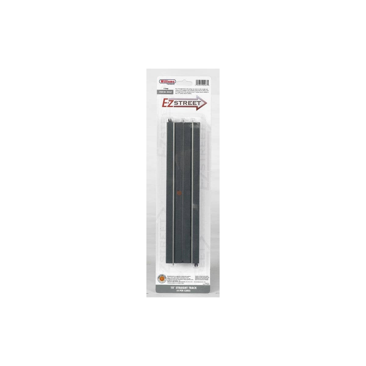 E-Z Street Track for Operating Vehicles & Trolleys -- 10′ 25.4cm Straight pkg(4), O Bachmann Industries 267