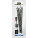 Turnout w/Nickel Silver Rail & Gray Roadbed - E-Z Track(R) -- 6 Turnout Right, HO, Bachmann Industries 44560