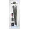 Turnout w/Nickel Silver Rail & Gray Roadbed - E-Z Track(R) -- 6 Turnout Right, HO Bachmann Industries 44560