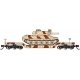 52′ Deressed-Center Flatcar with Sheridan Tank - Ready to Run -- United States Army (Desert Camouf, N, Bachmann Industries 713