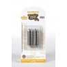 E-Z Track(R) w/Nickel Silver Rail & Gray Roadbed -- 19′ Radius Curve Half Section pkg(6), N Bachmann Industries 44856