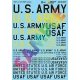 United States Armed Forces - USAX -- Air Force & Army Lettering (yellow, black), O, Microscale Industries Inc AC480031