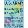 United States Armed Forces - USAX -- Air Force & Army Lettering (yellow, black), O, Microscale Industries Inc AC480031