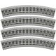 20′ Radius Curve 4 Pack - MagneLock, HO Lionel 871818010