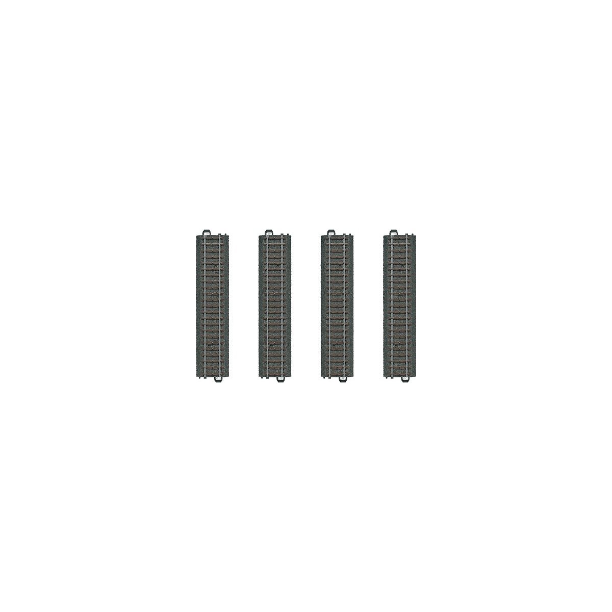 3-Rail C Track - My World -- Straight Sections pkg(4) 6-3/4′ 17.2cm, HO Marklin, Inc 20172