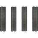 3-Rail C Track - My World -- Straight Sections pkg(4) 6-3/4′ 17.2cm, HO, Marklin, Inc 20172