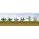 Assorted Flower Plants -- Set 1 pkg(10), O, JTT Miniature Tree 95558