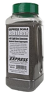 Natural Stone Ballast 40 -- Light Gray - 1 Quart 950mL, HO, Scenic Express SE0153