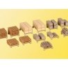 Assorted Cut Wood Loaded Pallets pkg(13), HO, Kibri 38607