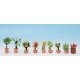 Ornamental Plants in Flower Pots -- Set 2 pkg(9), N, Noch Gmbh & Co 14082