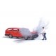 Volkswagen Passat Station Wagon on Fire with Figure - Action Set, HO, Busch Gmbh & Co Kg 7881