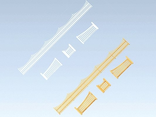 Garden Fence with Gate -- 55-1/8′ 140cm Total Length, HO, Faller Gmbh 180410