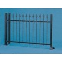 Iron Fence -- Black, Approximately Length: 74-3/4′ 190cm, HO, Vollmer Gmbh 45007