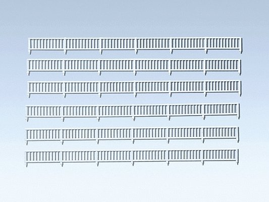 Fencing, Era III -- Total Length: 32-1/8′ 81.6cm, N, Faller Gmbh 272401