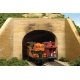 Double-Track Tunnel Portal -- Board-Formed Poured Concrete, HO, Monroe Models 129