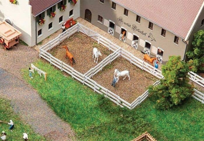 Three-Rail Fence - Kit -- 36-5/8′ 93cm Long, N, Faller Gmbh 272412