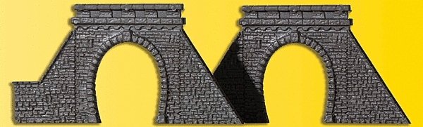 Cut Stone Tunnel Portal w/Tunnel Liner 2-Pack -- Kit - 1-1/8 x 1-3/8′ 2.8 x 3.5cm Opening, Z, Kibri 36900