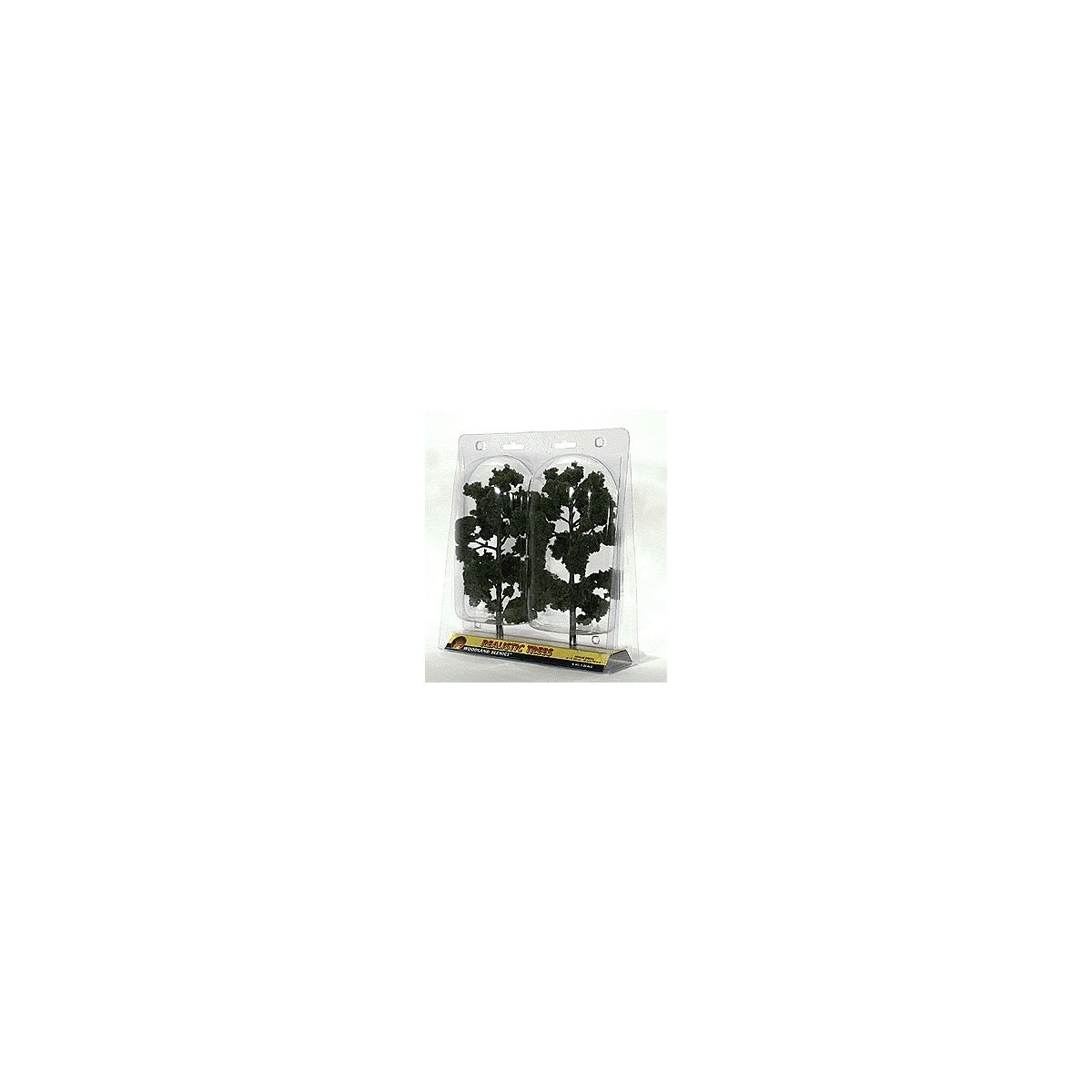 Ready-Made `Realistic Trees` - Deciduous - 8 to 9` 20.3 to 22.9cm pkg(2) -- Medium Green, All Scales, Woodland Scenics 1519