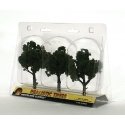 Ready-Made `Realistic Trees` - Deciduous - 4 to 5` 10.2 to 12.7cm pkg(3) -- Medium Green, All Scales, Woodland Scenics 1510