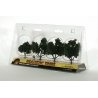 Ready-Made `Realistic Trees` - Deciduous - 2 to 3` 5.1 to 7.6cm pkg(4) -- Medium Green, All Scales, Woodland Scenics 1504