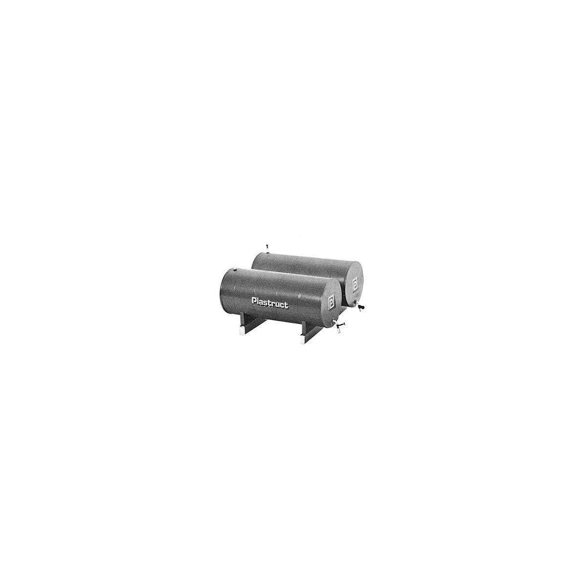 Twin Bulk Oil Storage Tank -- Kit - 4 x 5-1/2 x 6′ 10.2 x 14 x 15.2cm, HO Plastruct Inc 1014