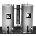 Side-By-Side Vertical Tanks -- Kit - 3′ 7.62cm Tall, 1-1/2′ 3.81cm Diameter, HO Plastruct Inc 1018