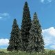 Woodland Classic Trees(R) Ready Made - Forever Green -- 2-1/2 to 4′ 6.3 to 10.1cm Tall pkg(5, All Scales, Woodland Scenics 35