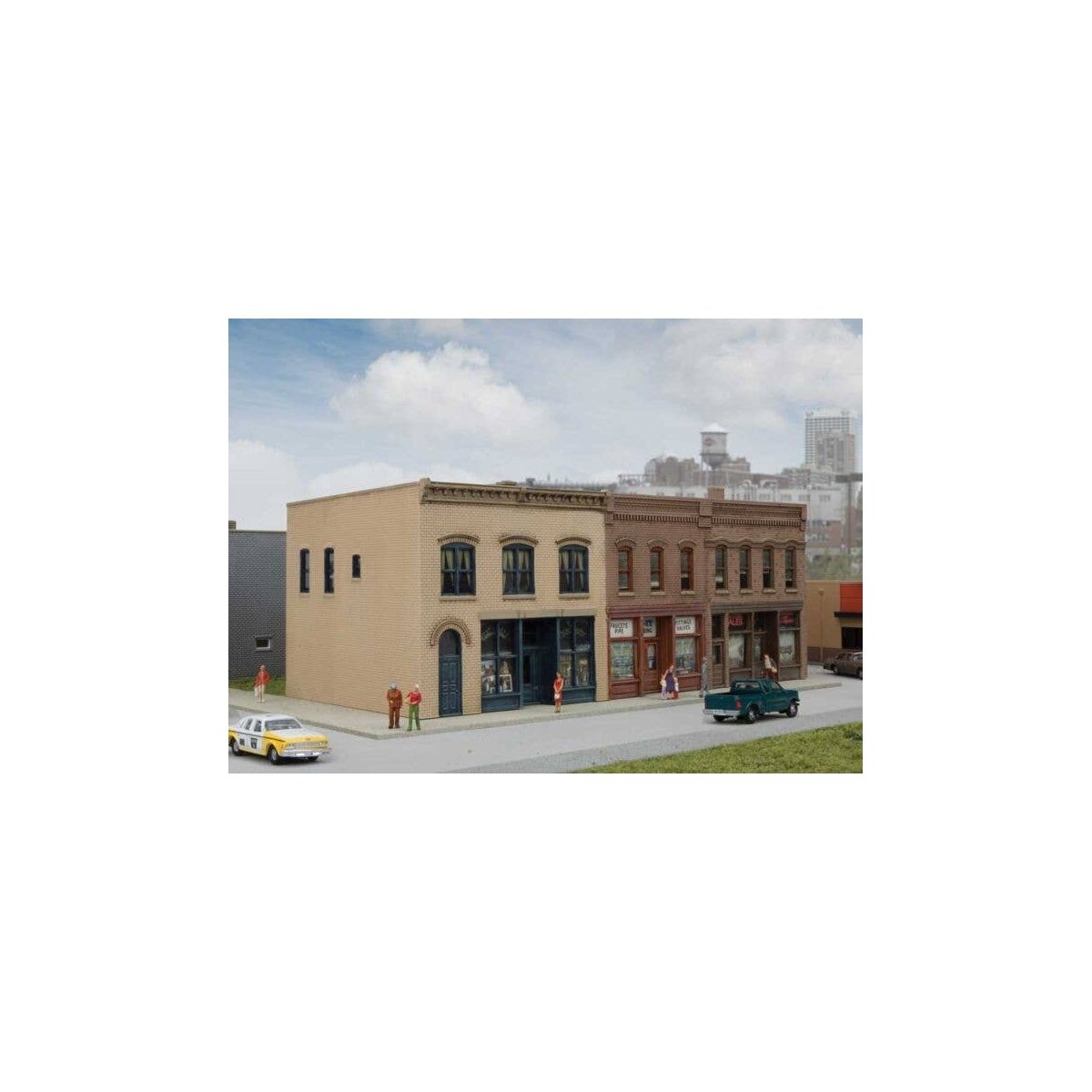 Merchant`s Row III -- Kit - 6-3/8 x 3-7/8 x 2-13/16` 16.1 x 9.8 x 7.1cm, N, Walthers Cornerstone 3851