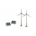 Alternative Energy - Scene-A-Rama(R) -- 2-Each: Wind Turbines & Solar Panels, All Scales, Woodland Scenics 4448