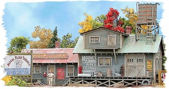 Mooney`s Plumbing Emporium -- Kit - 8 x 3-1/2` 20.3 x 8.9cm, HO, Bar Mills LLC 822