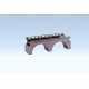 Cut Stone Viaduct Top Section (2-5/8` 6.5cm tall) -- Straight 7-1/2` 18.9cm Long, HO, Faller Gmbh 120477