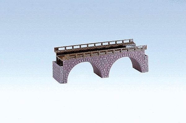 Cut Stone Viaduct Top Section (2-5/8` 6.5cm tall) -- Straight 7-1/2` 18.9cm Long, HO, Faller Gmbh 120477