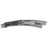 Code 80 Curved Manual Turnout -- Right Hand, R3/R4, 12-15/16′ 329mm, 14-1/4′ 362.6mm Radius, 30 Degrees, N Trix 14948