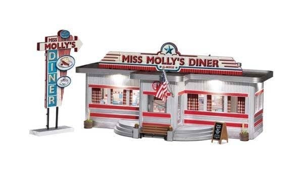 Built-&-Ready(R) - Assembled -- Miss Molly′s Diner, O, Woodland Scenics 5870