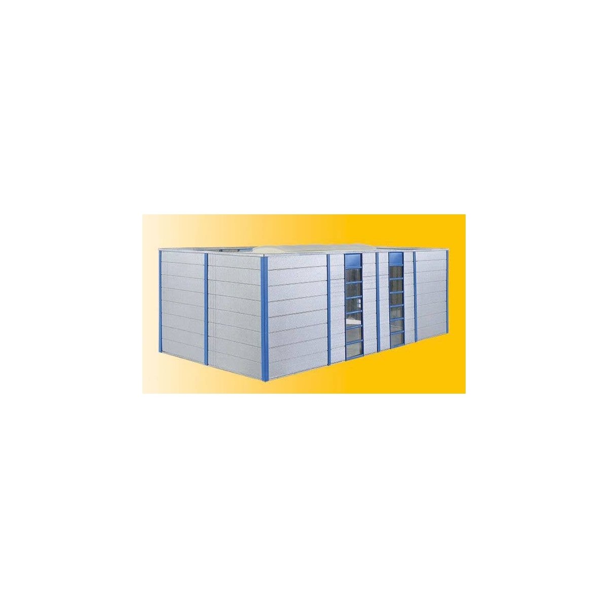 Modern Warehouse -- Kit - 11 x 5-5/8 x 3-15/16′ 28 x 14.2 x 10cm, HO, Kibri 39250