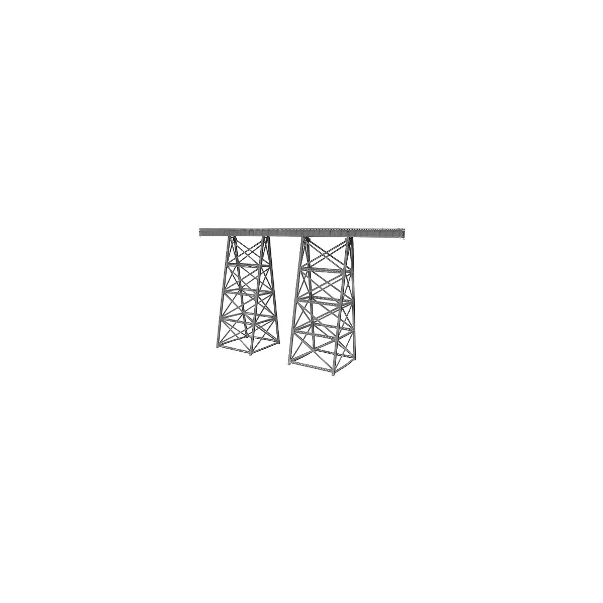 Tall Steel Viaduct -- 15 x 8.1′ 38.1 x 20.6cm, N, Micro Engineering 75518