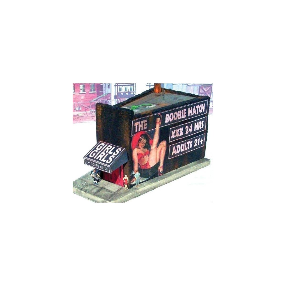 The Boobie Hatch -- Cast-Hydrocal Kit - 6 x 4′ 15.2 x 10.2cm, HO, Downtown Deco 1063