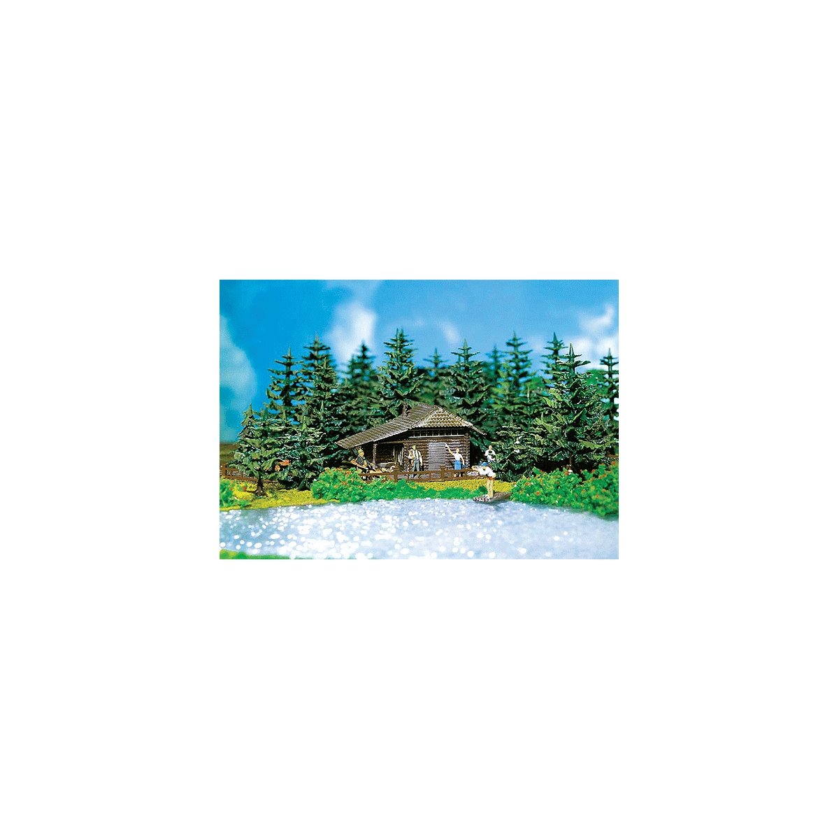 Log Cabin -- 3-1/4 x 30′ 8.2 x 7.6cm, HO, Faller Gmbh 130299