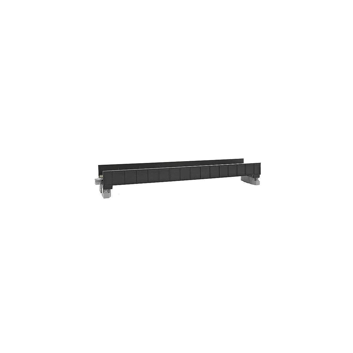 Single-Plate Girder Bridge - 7-5/16′ 186mm -- Black, N, Kato USA Inc 20454