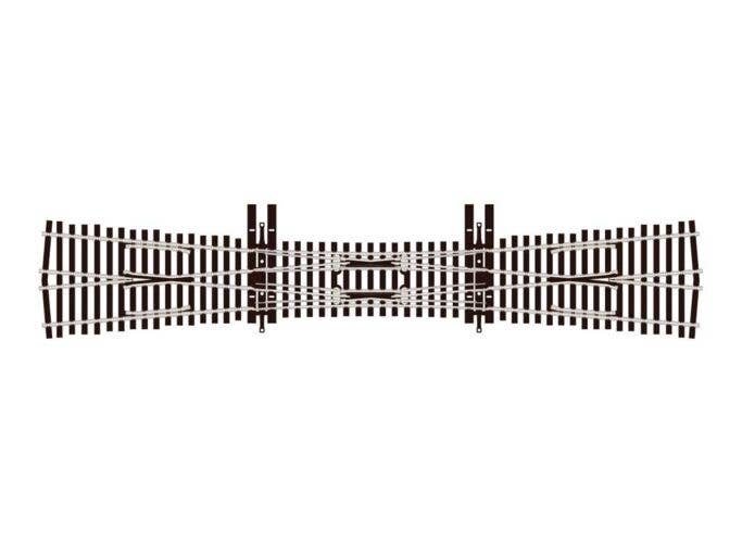 Streamline Code 83 No. 6 Unifrog Double Slip Turnout -- Nickel Silver, HO, Peco SLU8363