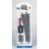 E-Z Track(R) w/Nickel Silver Rail & Gray Roadbed -- 4 Turnout Left, HO, Bachmann Industries 44557