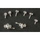 Bethlehem Model 22 Ground Throw Turnout Detail w/Targets -- pkg(2), HO, Details West 957