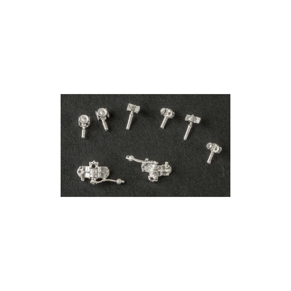 Bethlehem Model 22 Ground Throw Turnout Detail w/Targets -- pkg(2), HO, Details West 957