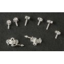 Bethlehem Model 22 Ground Throw Turnout Detail w/Targets -- pkg(2), HO, Details West 957