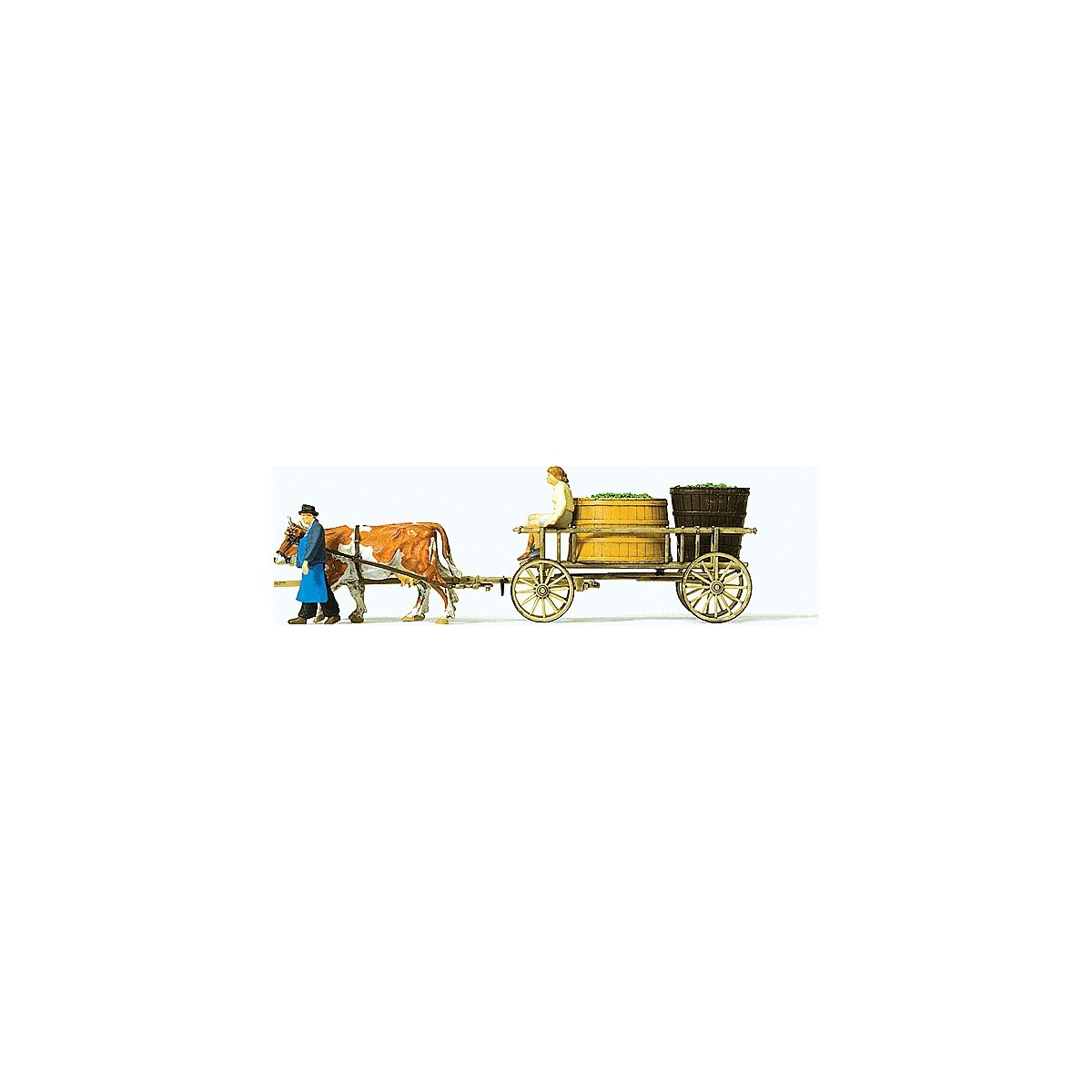 Wine Wagon w/Cows, HO, Preiser Kg 30397