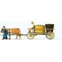 Wine Wagon w/Cows, HO, Preiser Kg 30397
